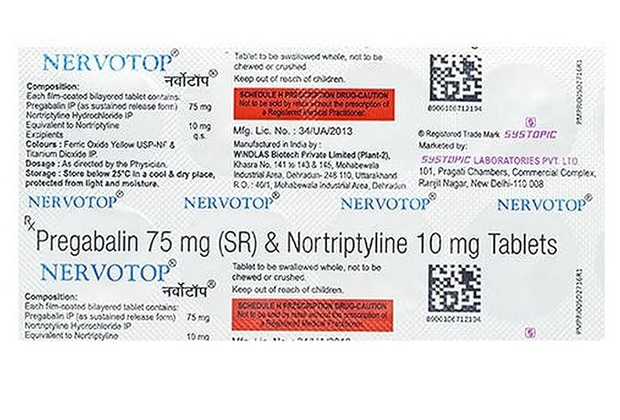 Nervotop 75mg Tablet 10's